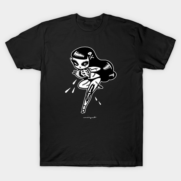 Undead Girl Black T-Shirt by MiznaWada